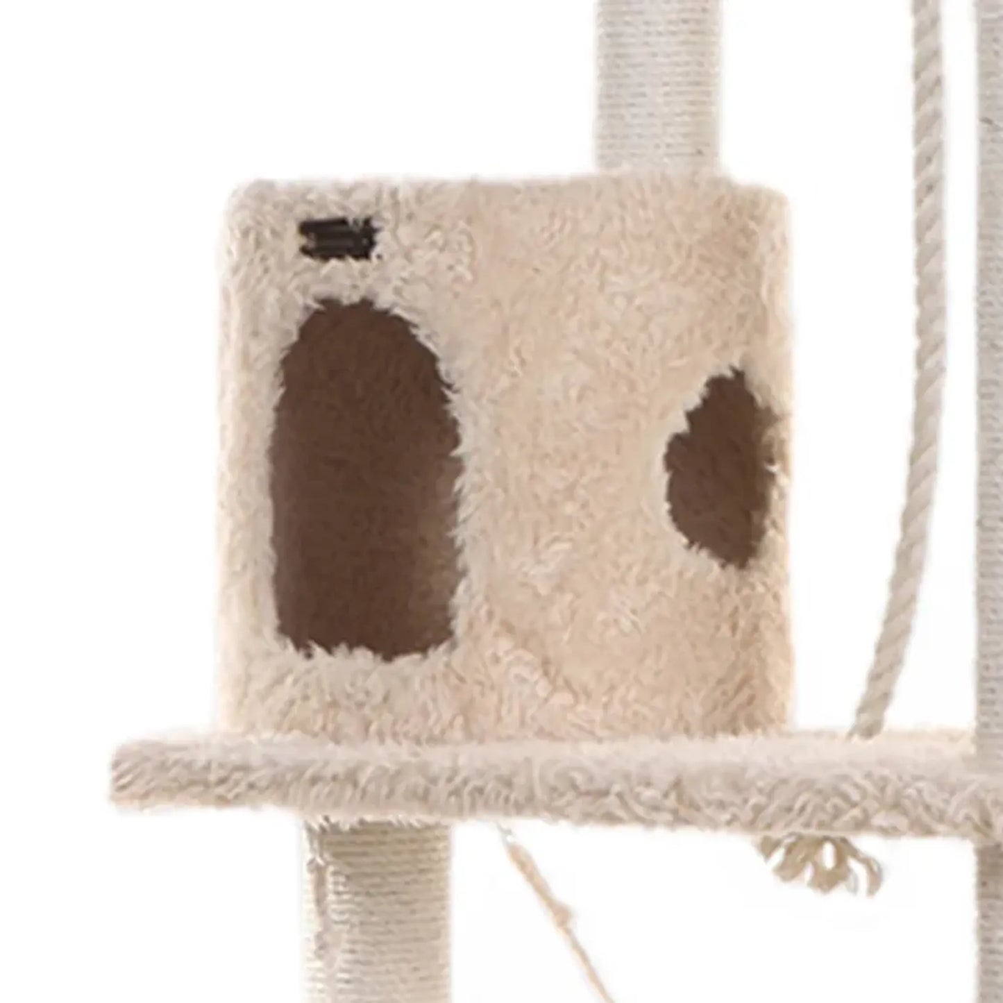 Real Wood Multi-Level Cat Tree with Hammock and Scratch Posts