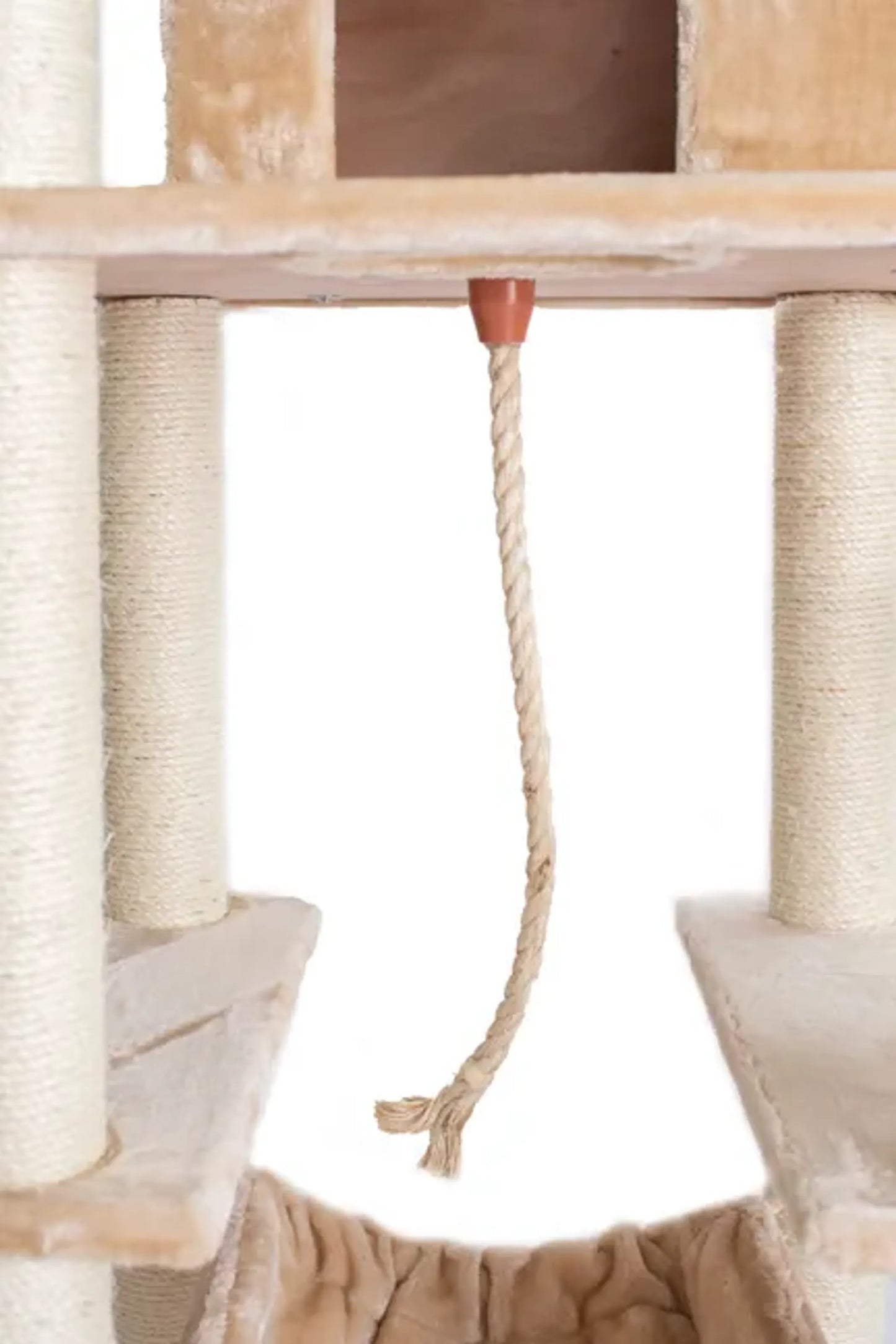 Real Wood Cat Tree with Scratching Post - Multi-Level Play Structure