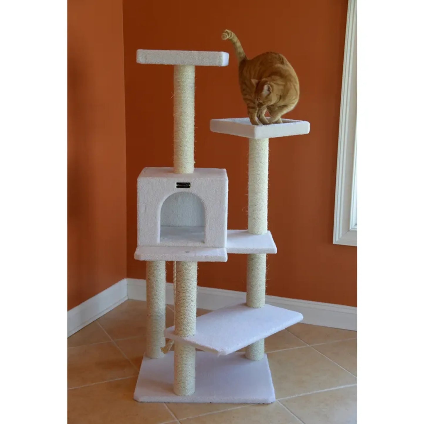 Armarkat 57-Inch Cat Tree with Fleece Cover - Perfect for Climbing