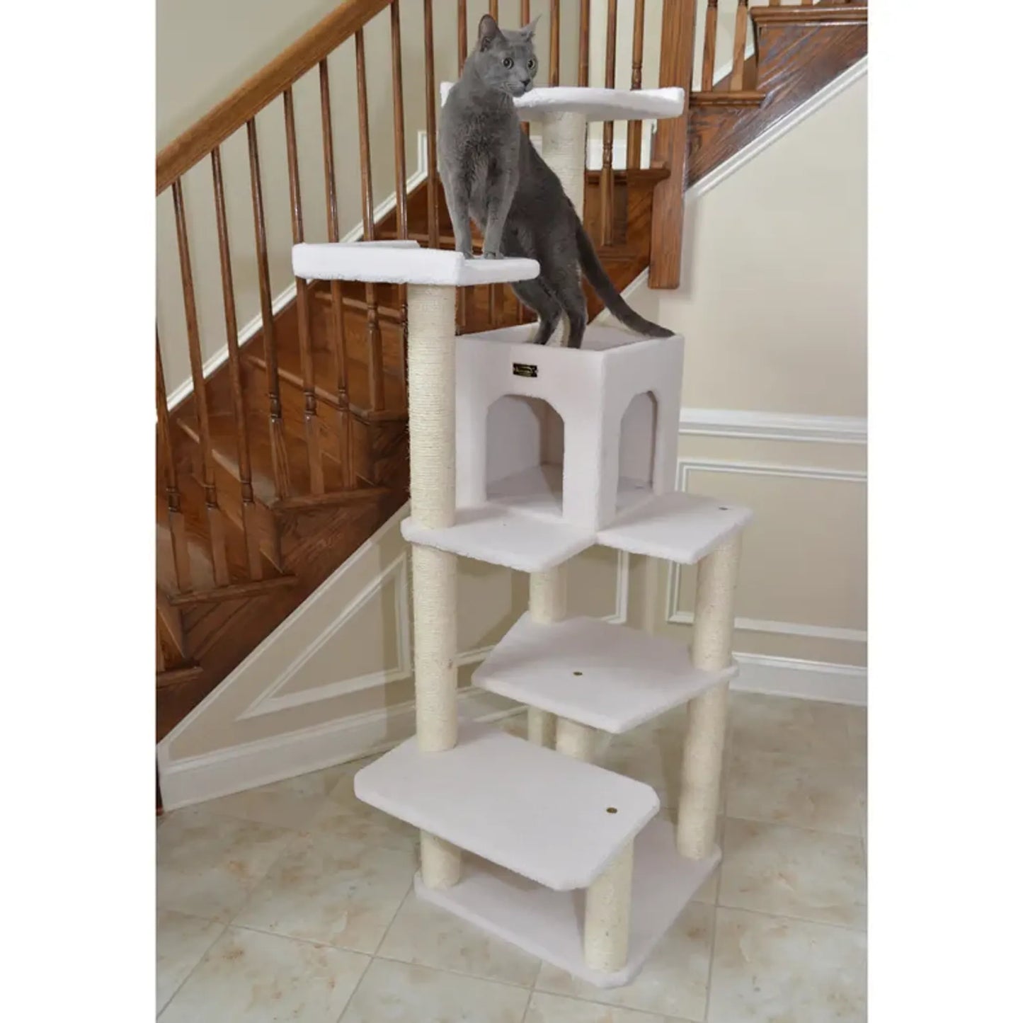 Armarkat Classic Real Wood Cat Tree with Condo - 6 Levels