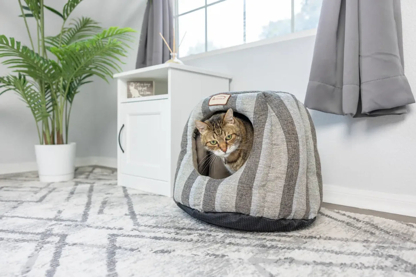 Armarkat Cat Cave Bed - Cozy and Soft Pet Bed with Anti-Slip Base