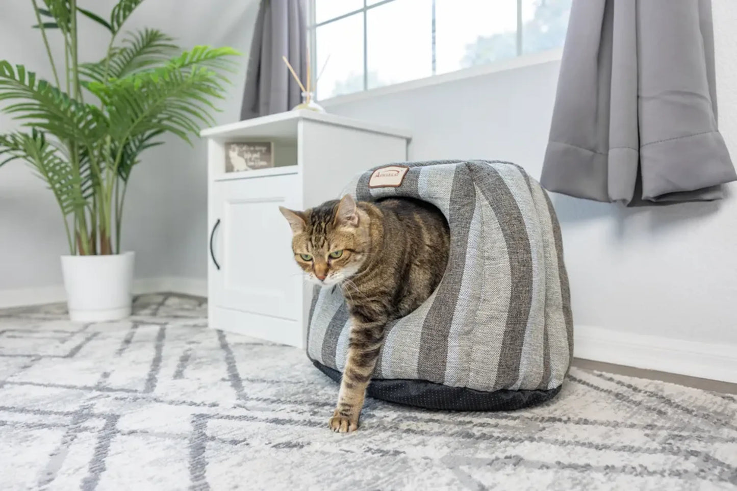 Armarkat Cat Cave Bed - Cozy and Soft Pet Bed with Anti-Slip Base