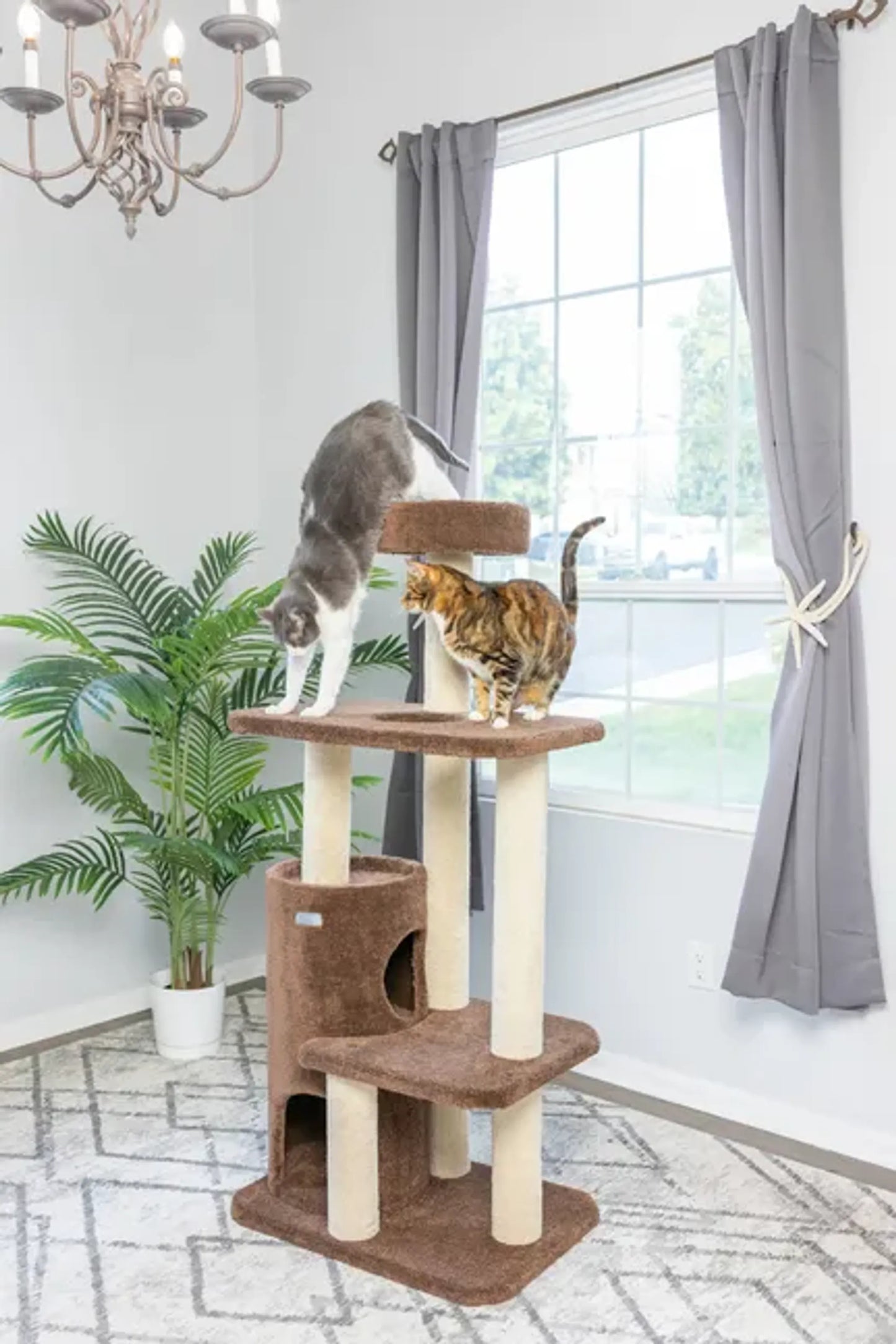 Armarkat Real Wood 3-Level Carpeted Cat Tree Condo