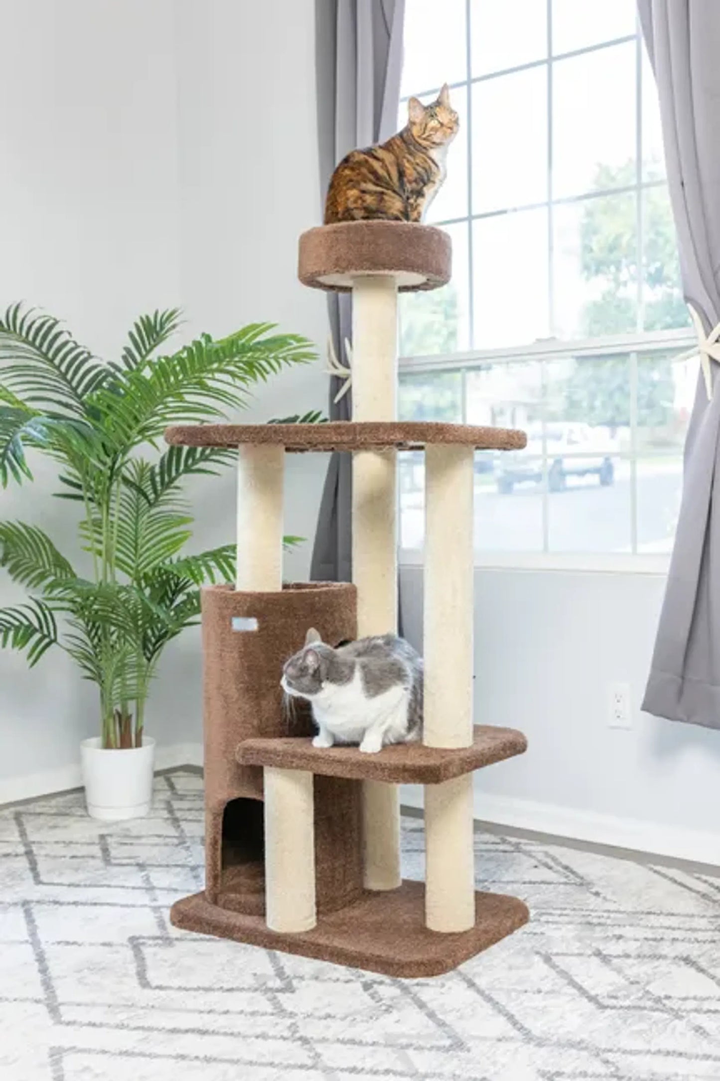 Armarkat Real Wood 3-Level Carpeted Cat Tree Condo