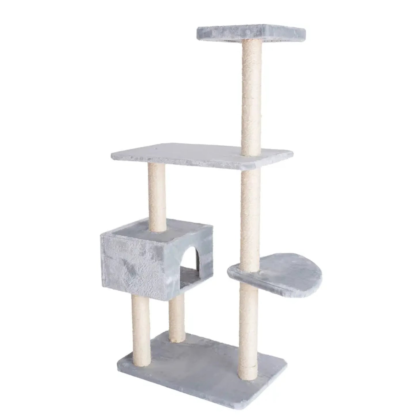 Real Wood Cat Tree Climber with Multiple Levels - Indoor Pet Perch