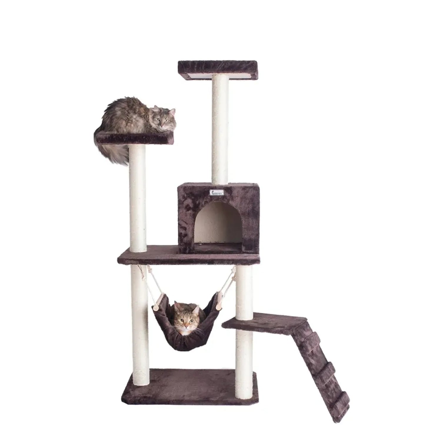 Real Wood Cat Tree Climber with Four Levels