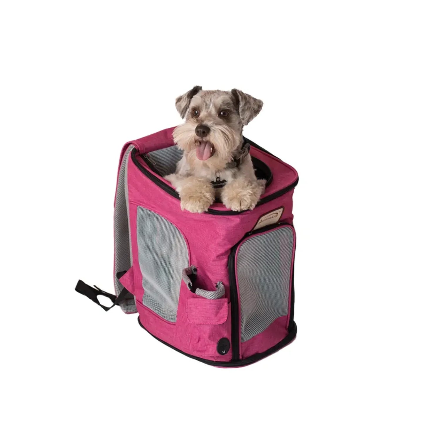 Armarkat Pawfect Pets Backpack - Durable Pet Carrier, Pink and Gray