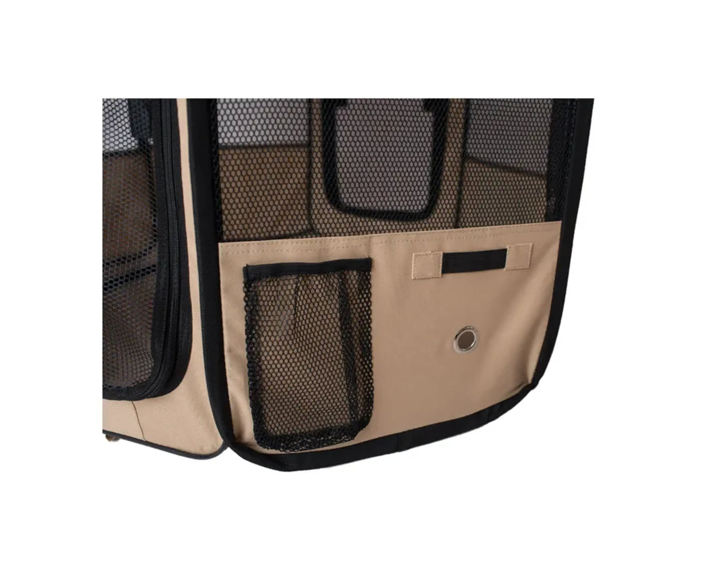 Armarkat Portable Pet Playpen - Blue and Beige Combo