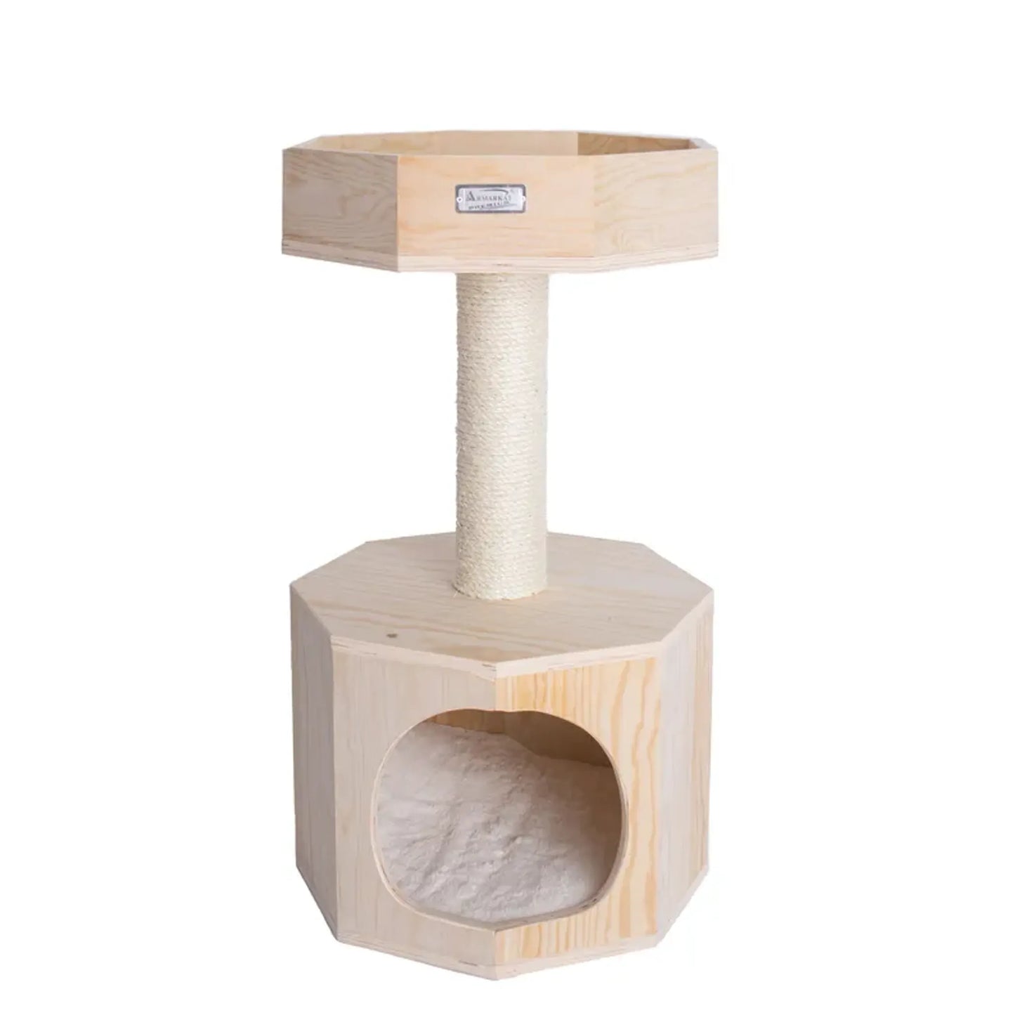 Armarkat Premium Scots Pine Cat Tree - Interactive Play and Rest Area with Perch and Condo