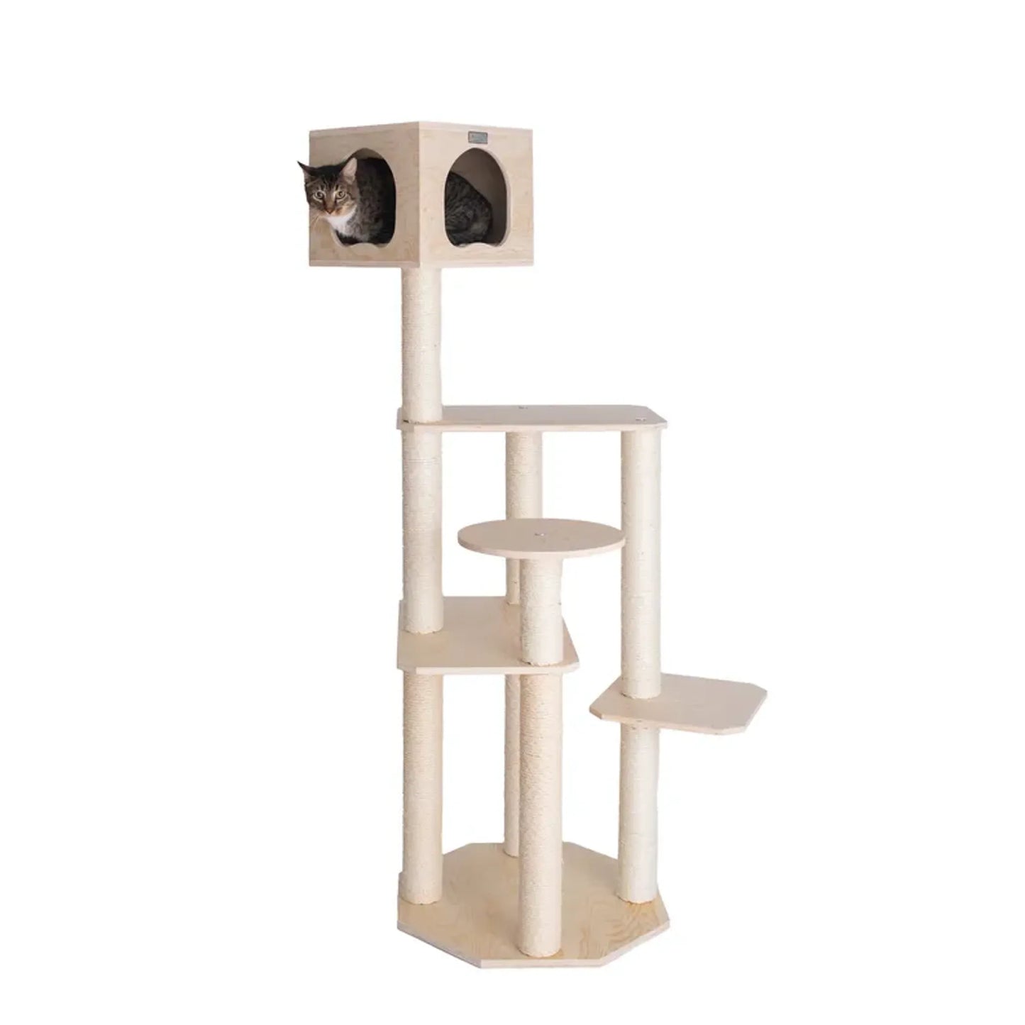 Armarkat 69-Inch Premium Scots Pine Cat Tree with Five Levels