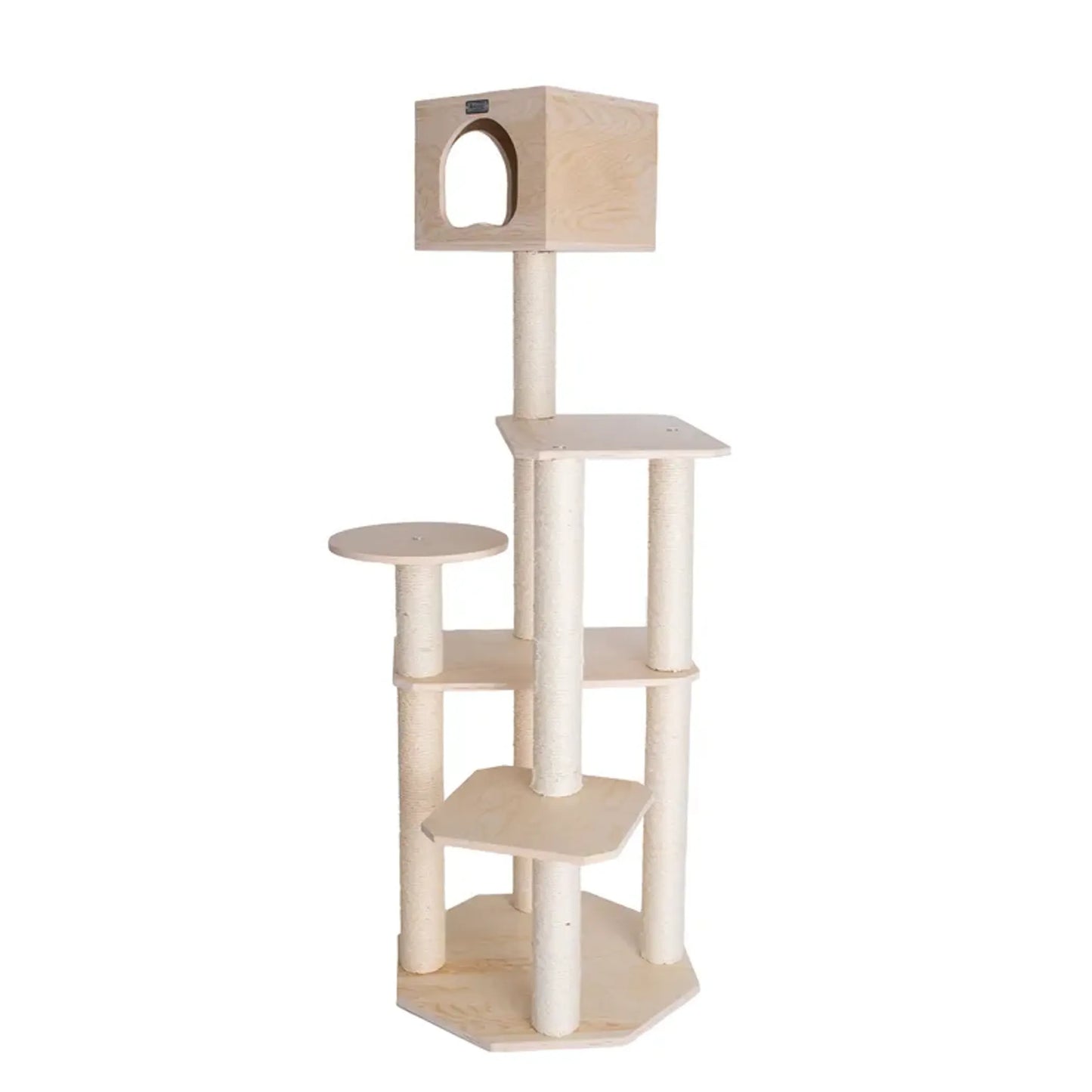Armarkat 69-Inch Premium Scots Pine Cat Tree with Five Levels