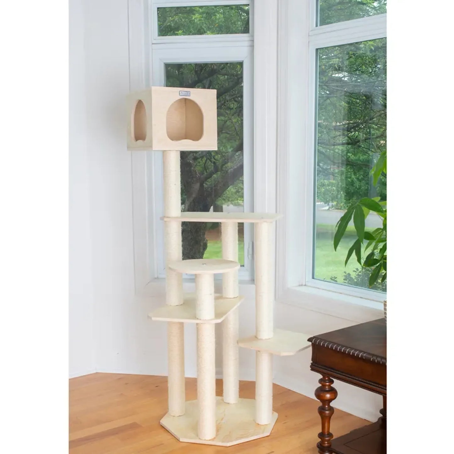 Armarkat 69-Inch Premium Scots Pine Cat Tree with Five Levels