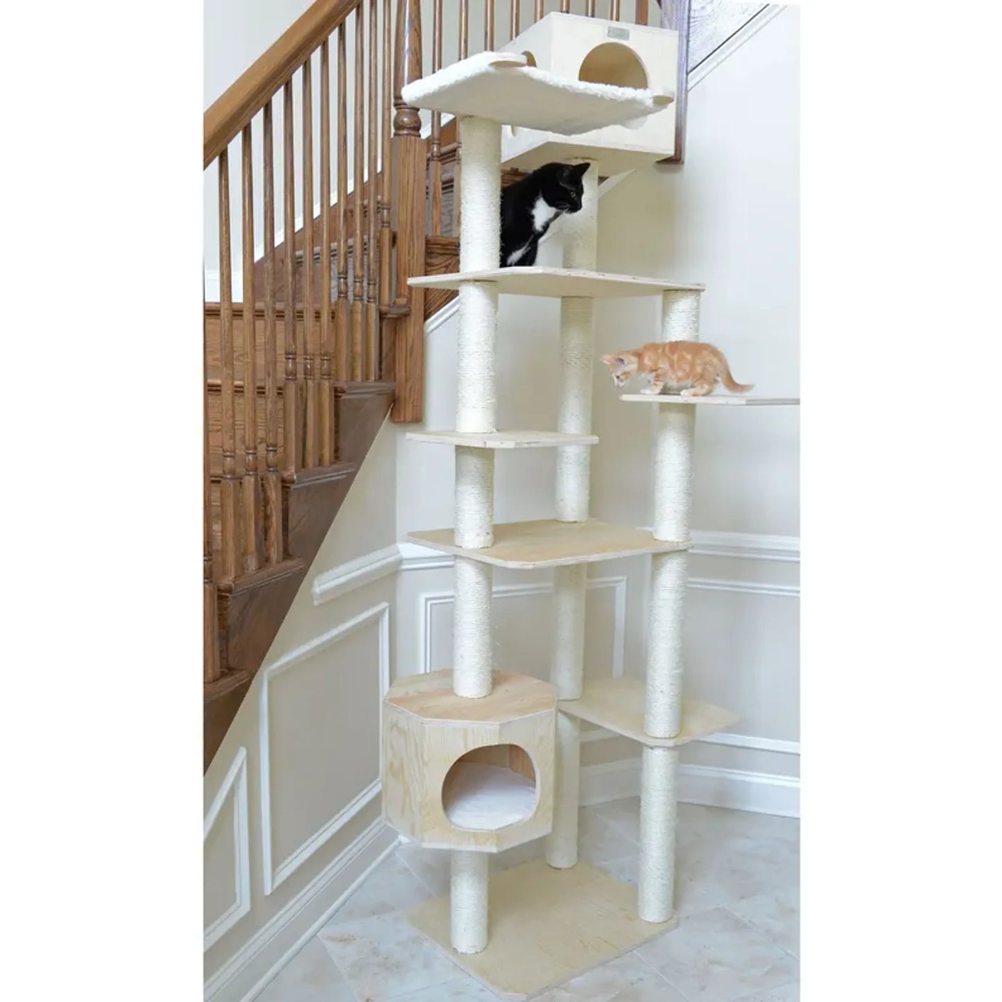 Armarkat Premium Scots Pine Cat Tree Tower - Multi-Level Fun for Feline Friends
