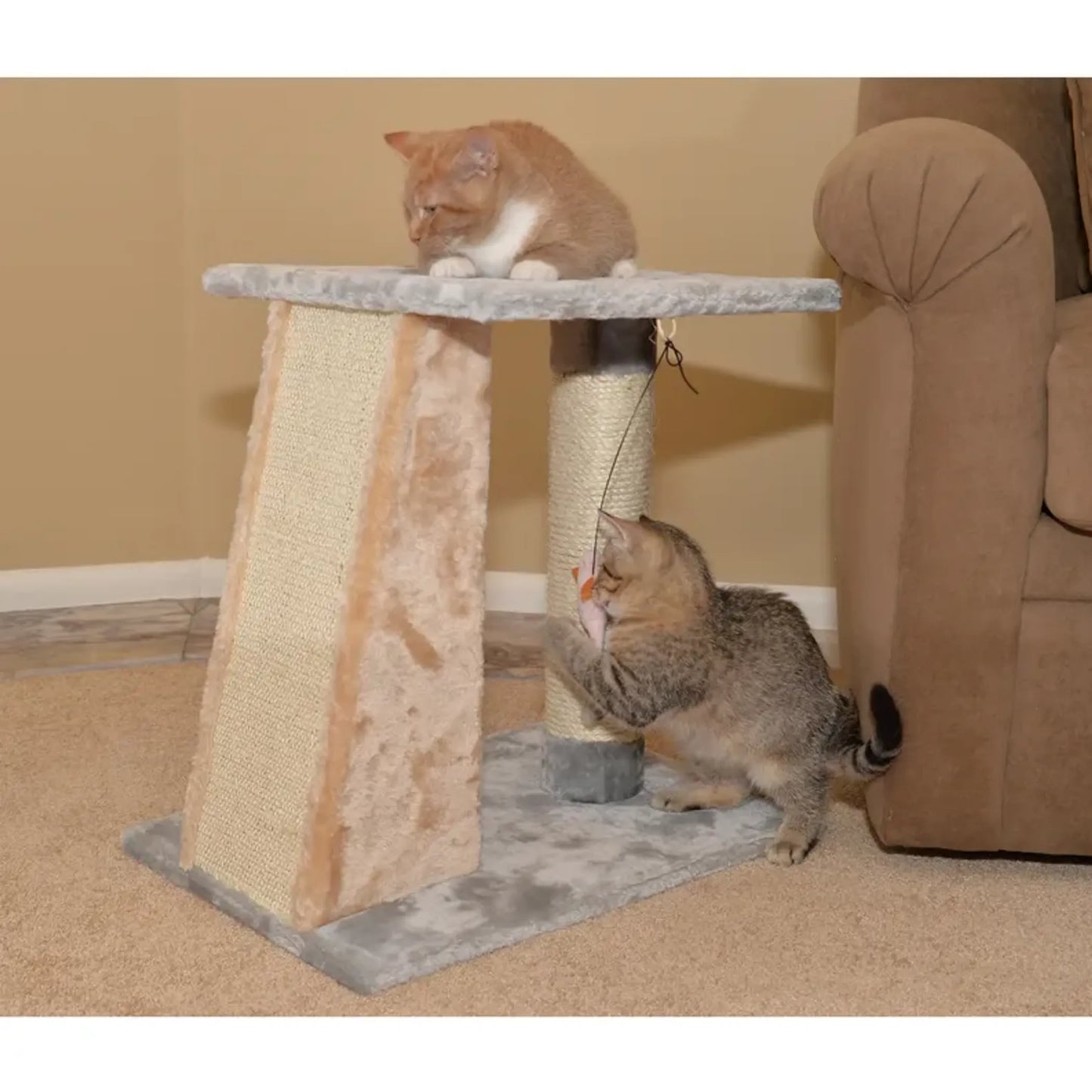 Armarkat 2 Level Platform Scratcher - Interactive Cat Toy