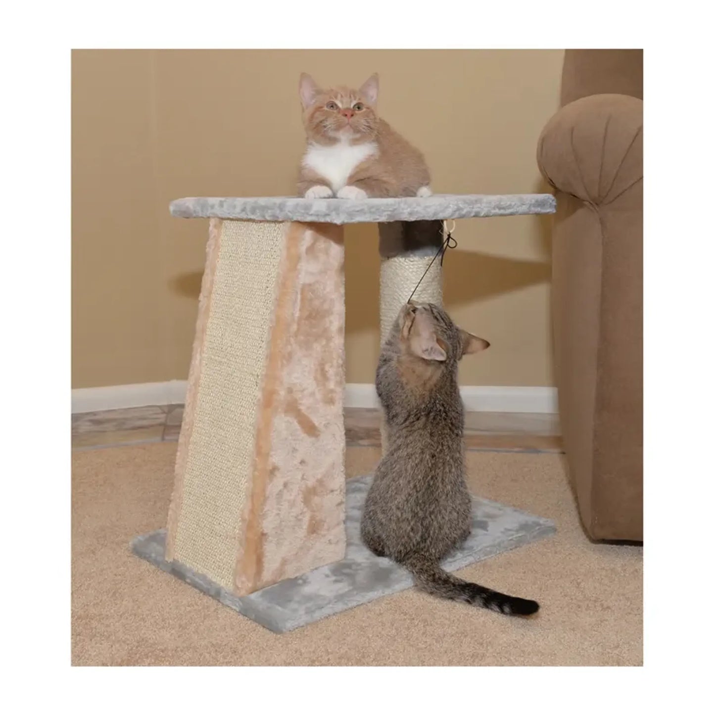 Armarkat 2 Level Platform Scratcher - Interactive Cat Toy
