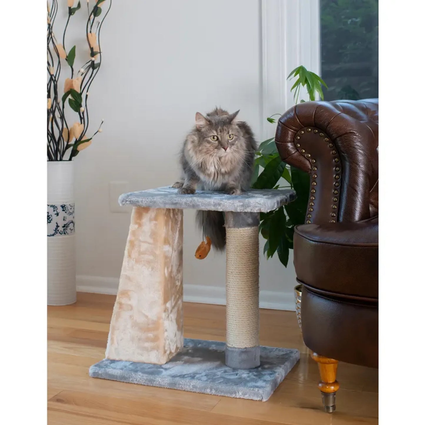 Armarkat 2 Level Platform Scratcher - Interactive Cat Toy
