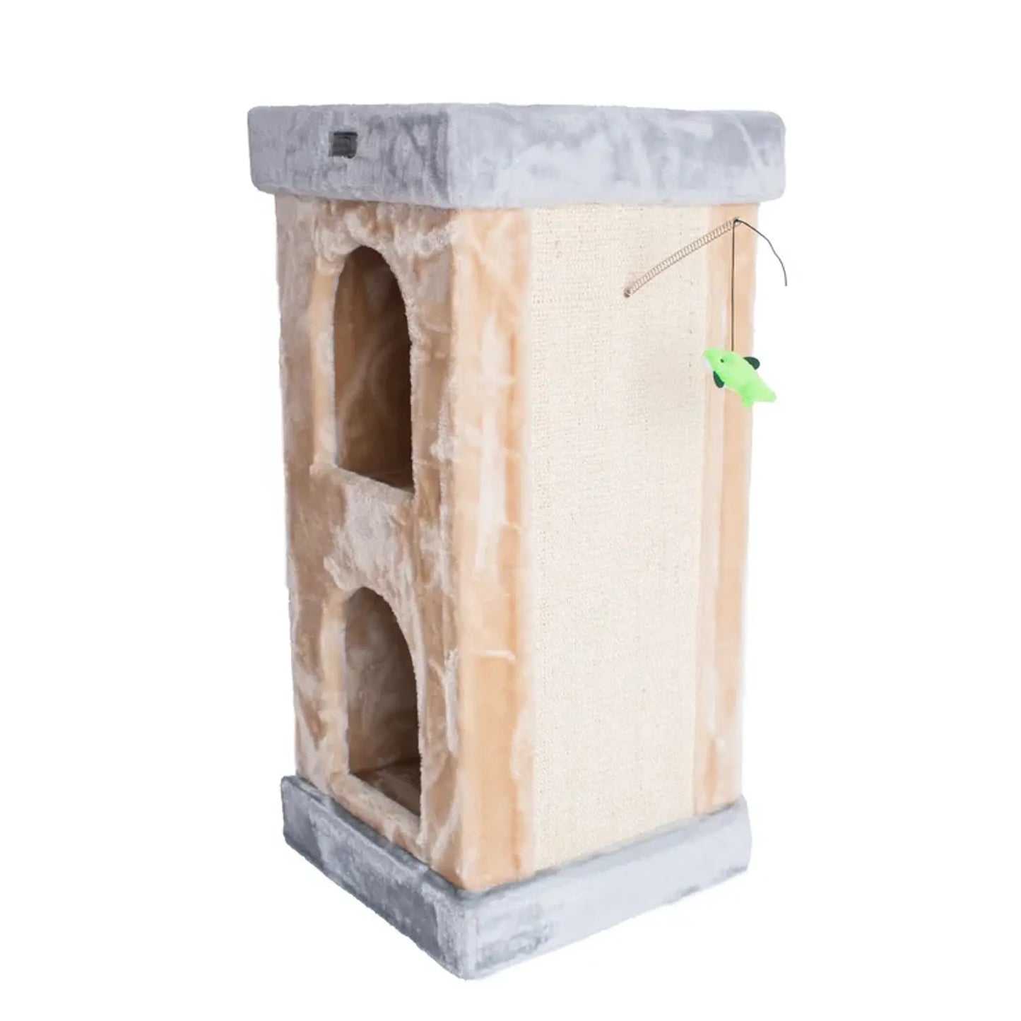 Armarkat Real Wood Double Condo Cat House with Carpet