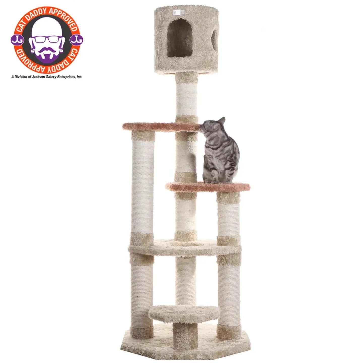 Real Wood Cat Climber - Multi-Level Jungle with Sisal Carpet