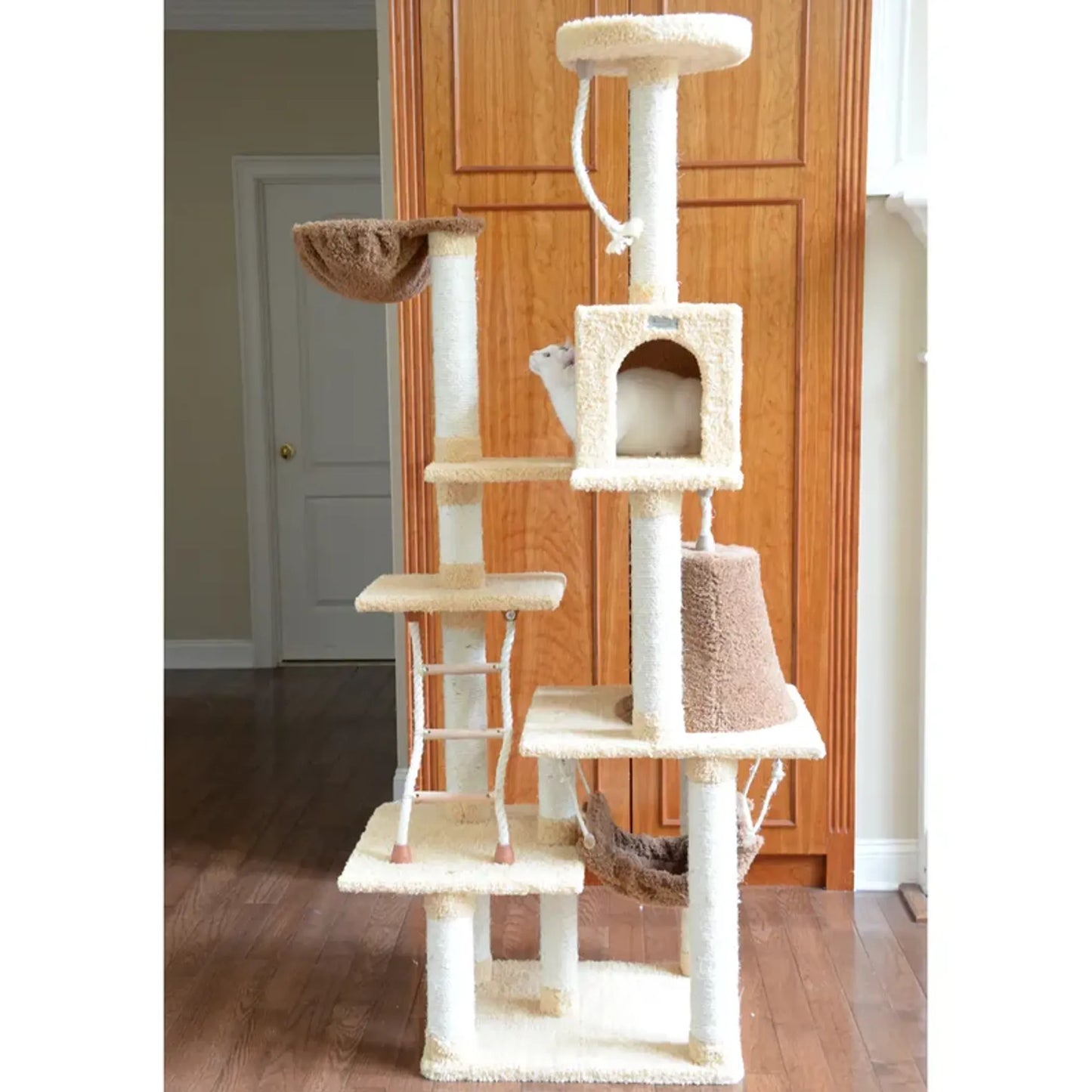 Armarkat Real Wood Cat Climber Play House - 78-Inch