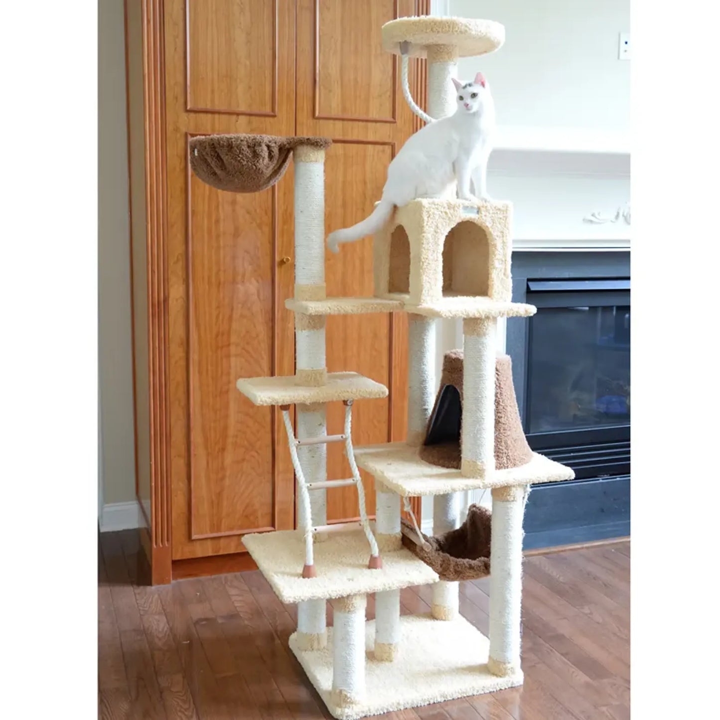 Armarkat Real Wood Cat Climber Play House - 78-Inch