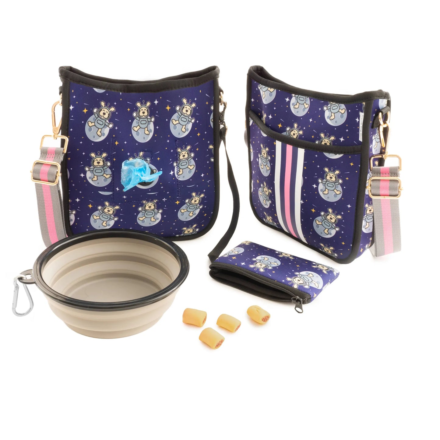 Space Dog - Practical Dog Walking Bag with Fun Design