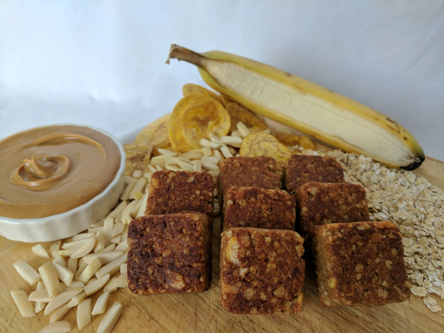 Wheat-Free PB&B Granola Bars - Soft and Crumbly Dog Treats