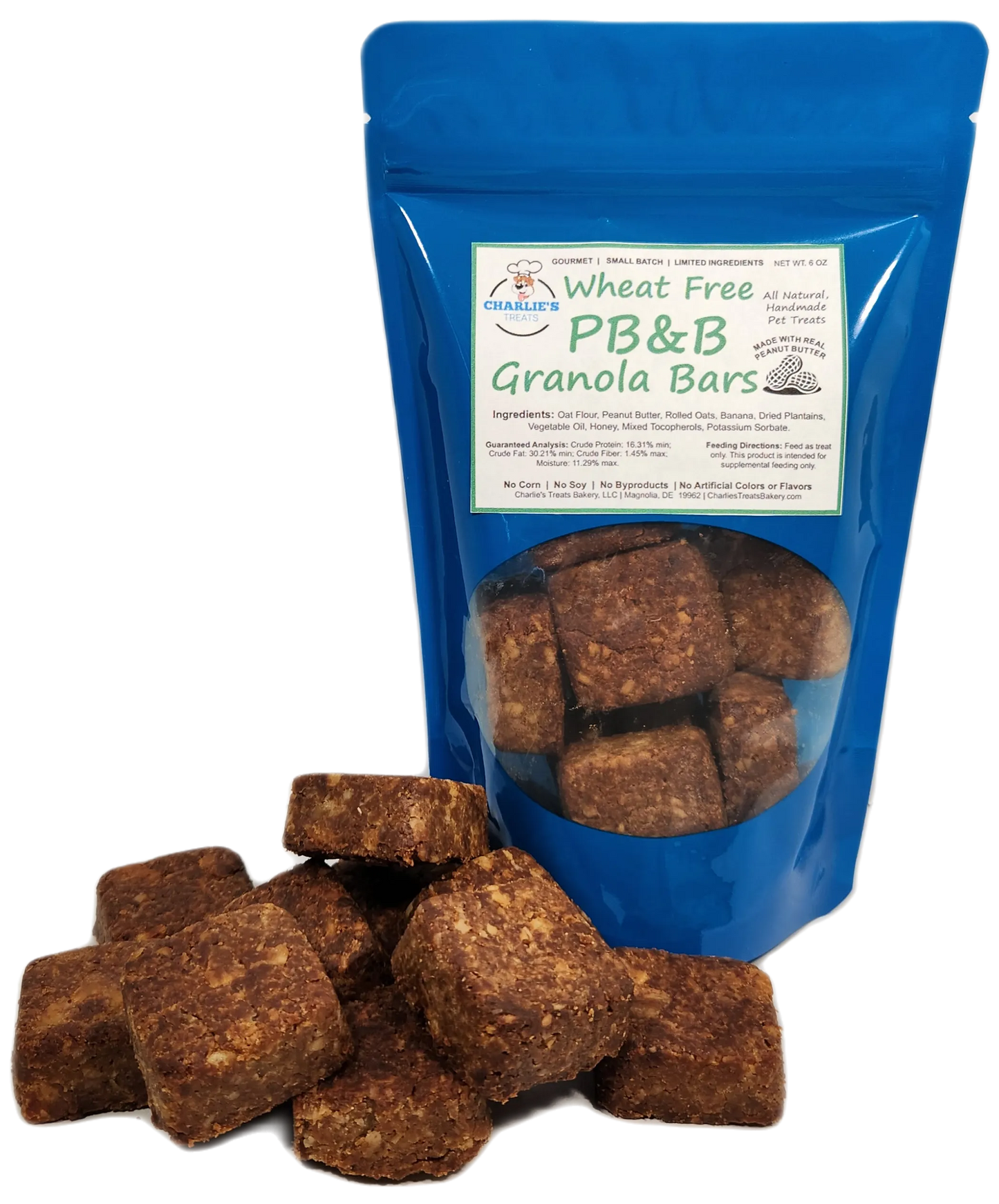 Wheat-Free PB&B Granola Bars - Soft and Crumbly Dog Treats