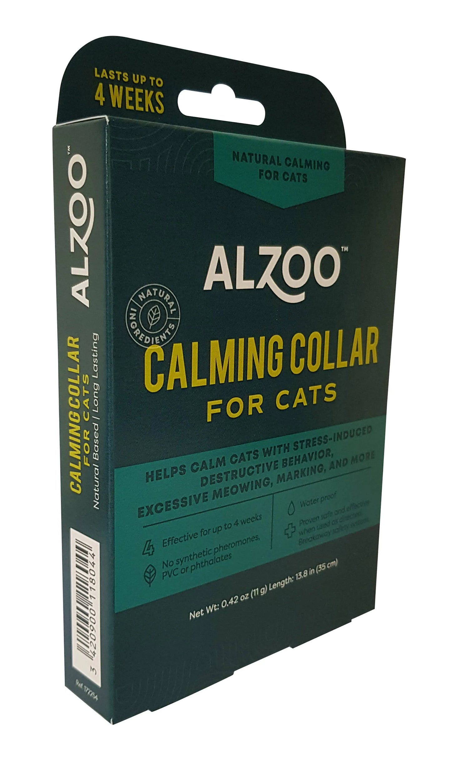 ALZOO Plant-Based Calming Collar for Cats - Stress Relief