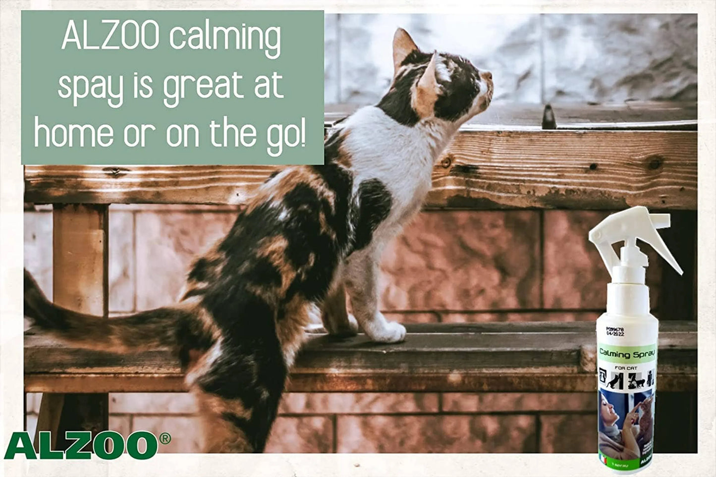 ALZOO Natural Calming Spray for Cats - Stress & Anxiety Relief