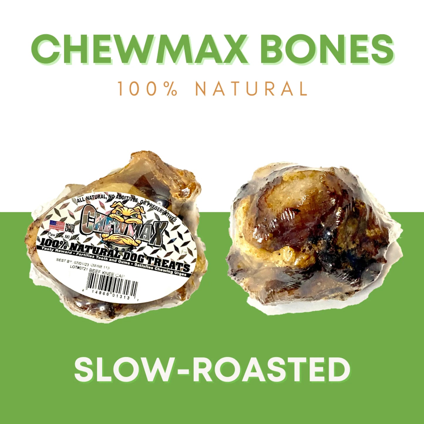Knee Cap Beef Bone for Dogs - Long-lasting and Savory