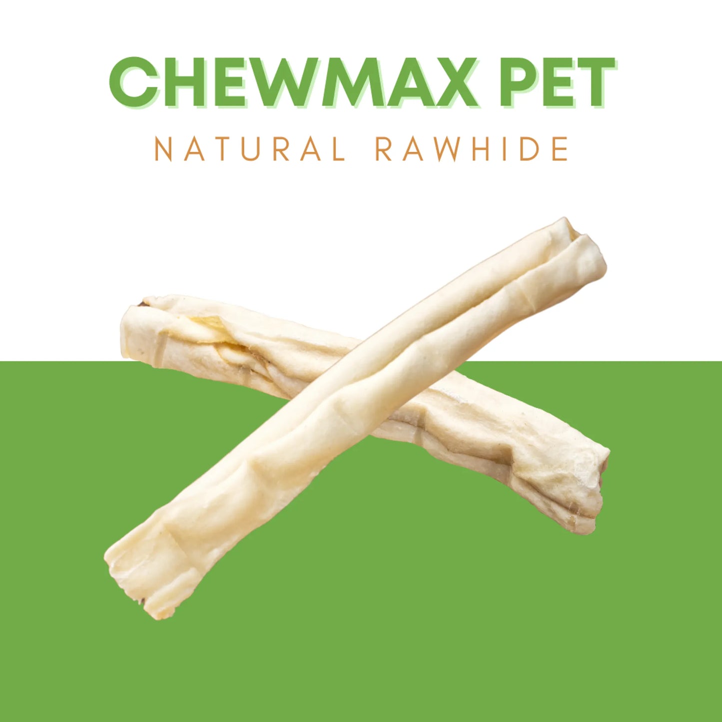 12-Count Oven-Baked Natural Rawhide Rolls - Long-Lasting Dog Treats