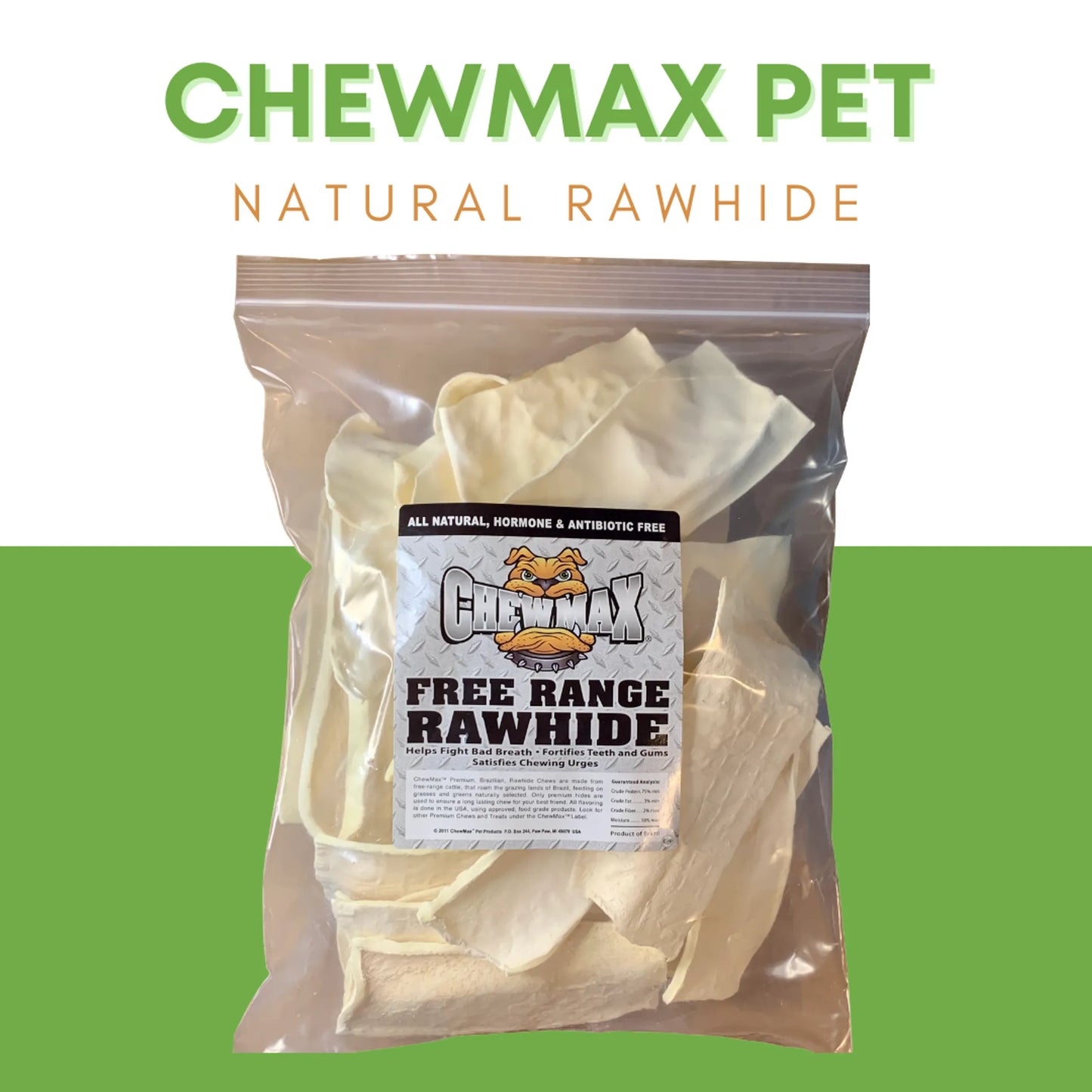 Natural Rawhide Chips - Oven Baked Dog Treats