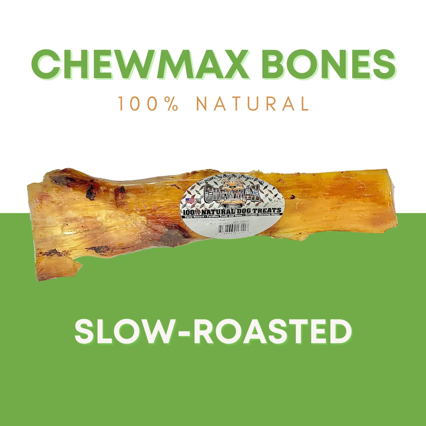 10-inch Beef Back Strap Dog Bone - Natural, Tasty and Beneficial