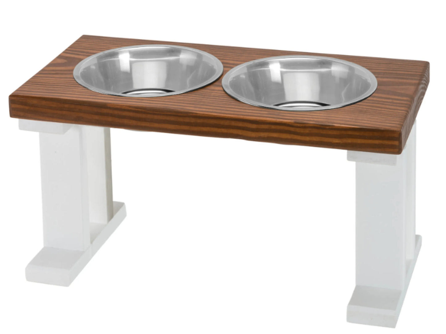 Farmhouse 2-Bowl Elevated Pet Feeder for Regular Feeding