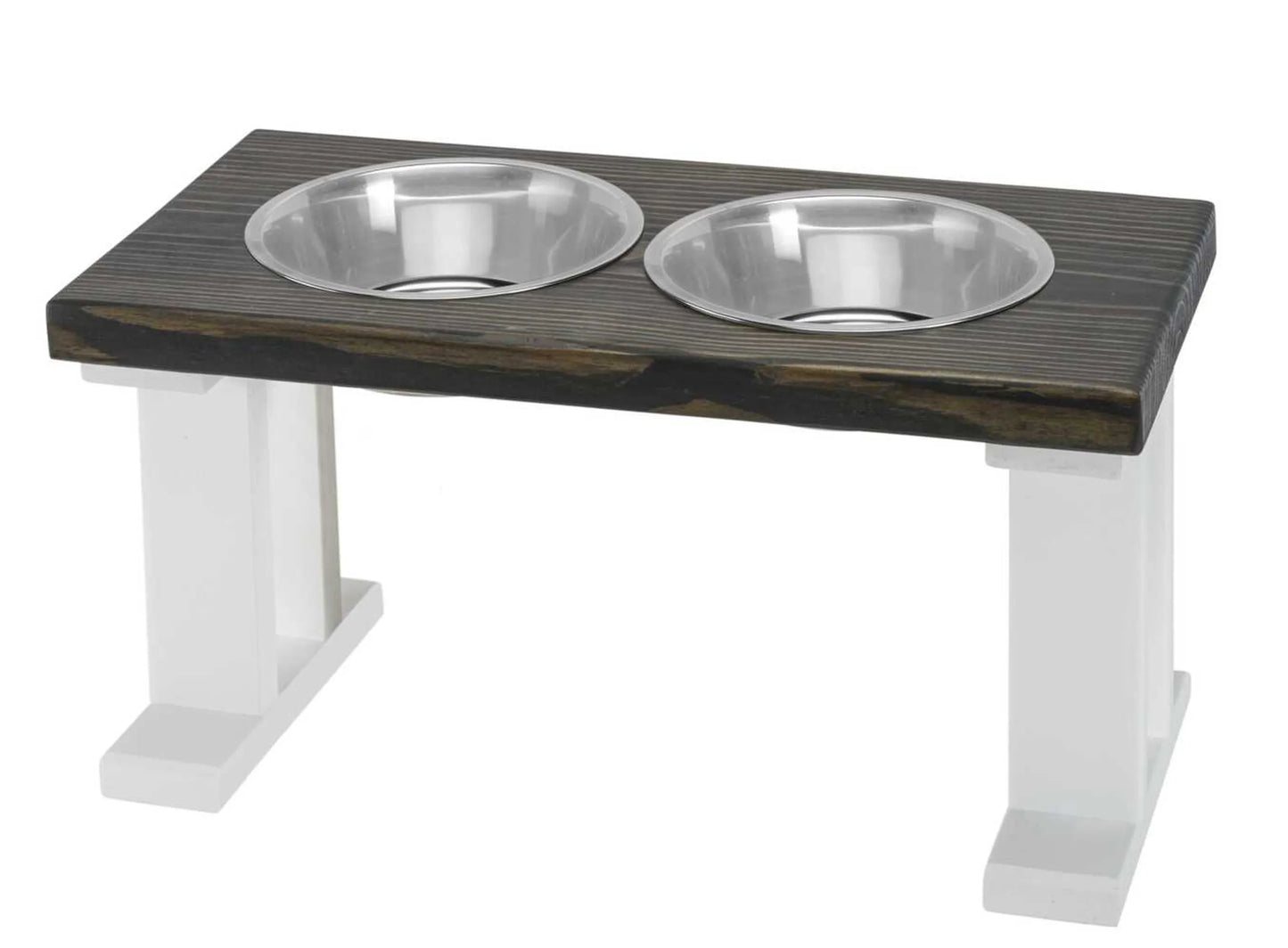 Farmhouse 2-Bowl Elevated Pet Feeder for Regular Feeding