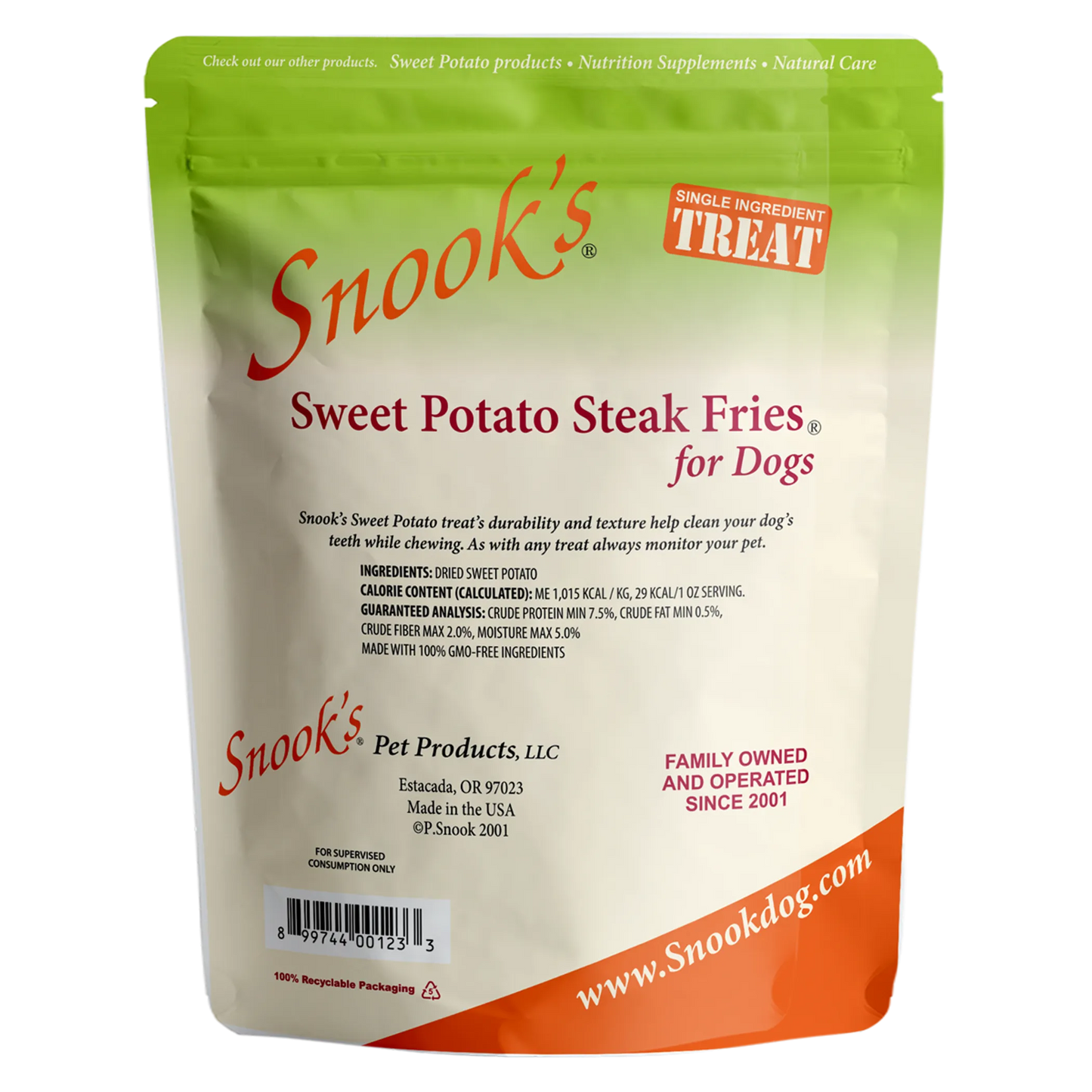 Sweet Potato Dog Steak Fries - Healthy and GMO-Free Dog Treats