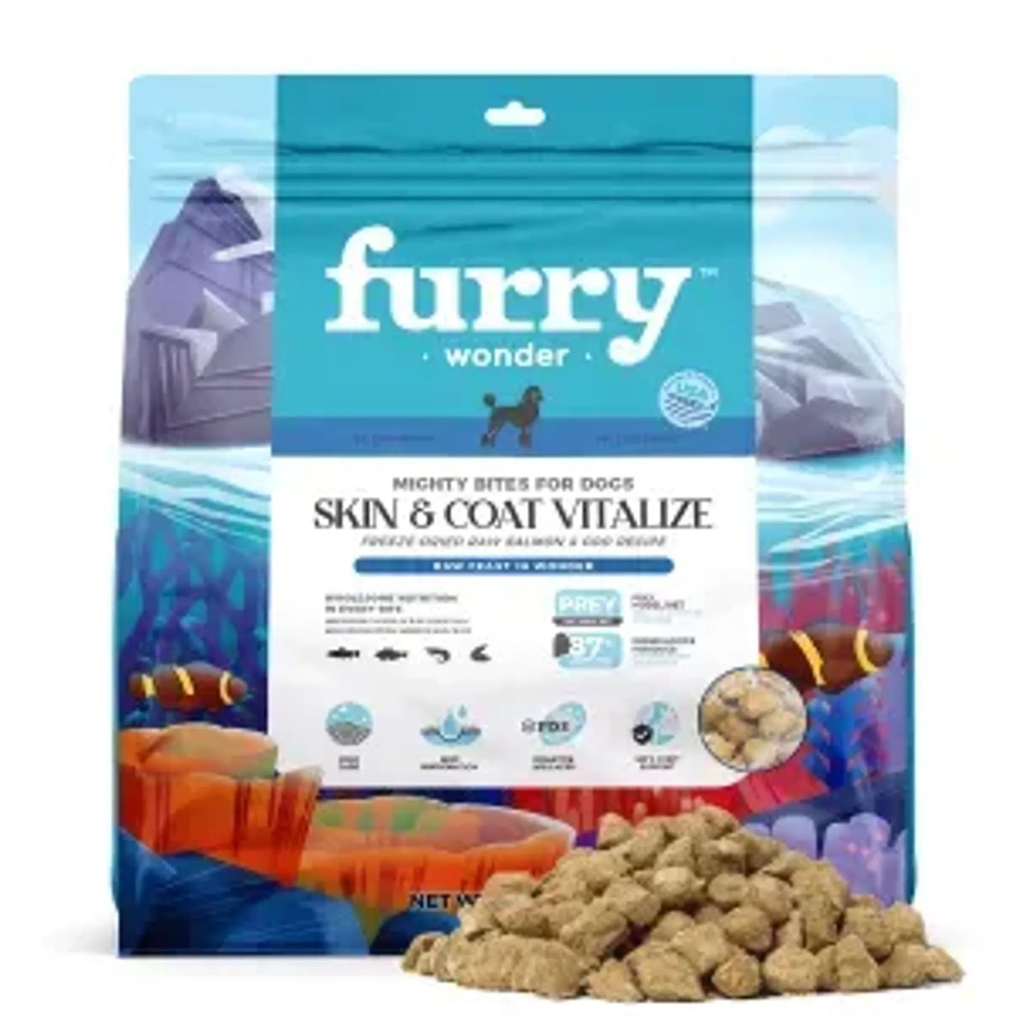 Skin&Coat Vitalize Freeze-Dried Raw Salmon&Cod Recipe - Healthy Dog Food, 8oz