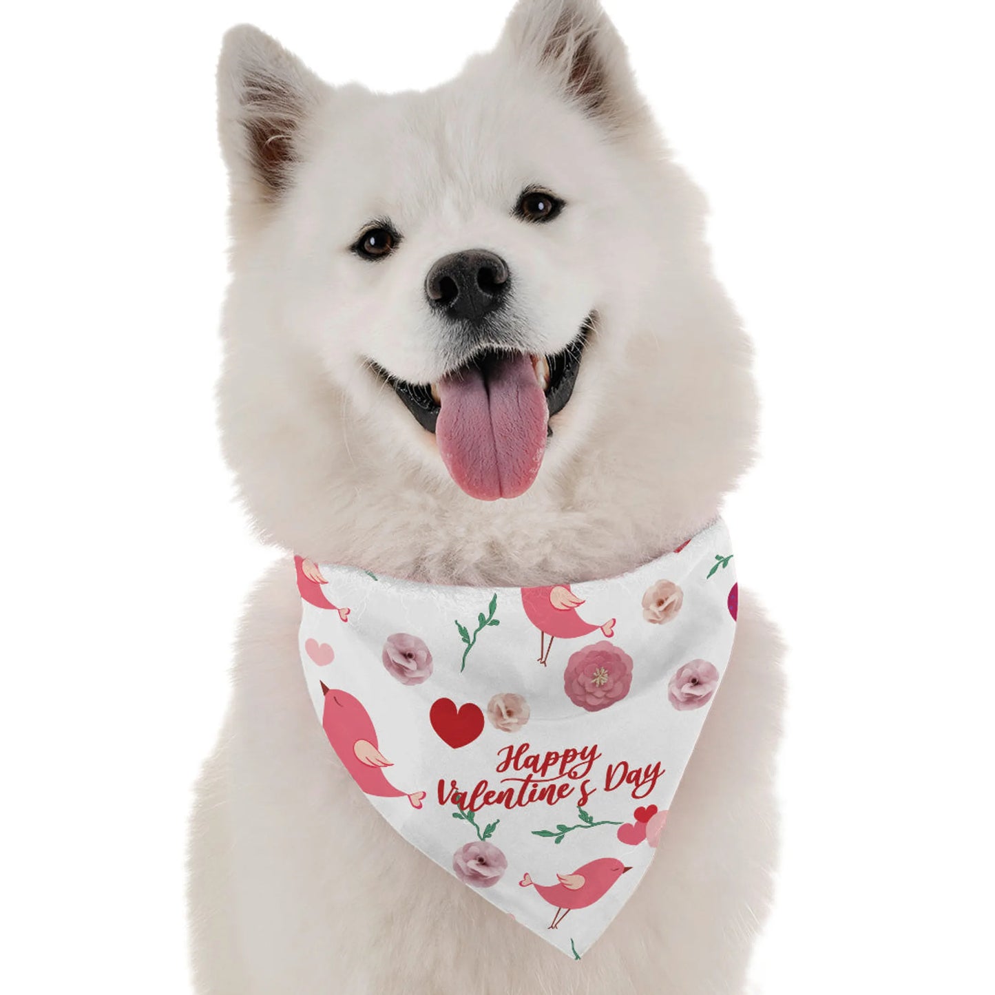 'Happy Valentine's Day' Dog Bandana - Festive, Comfortable Pet Apparel
