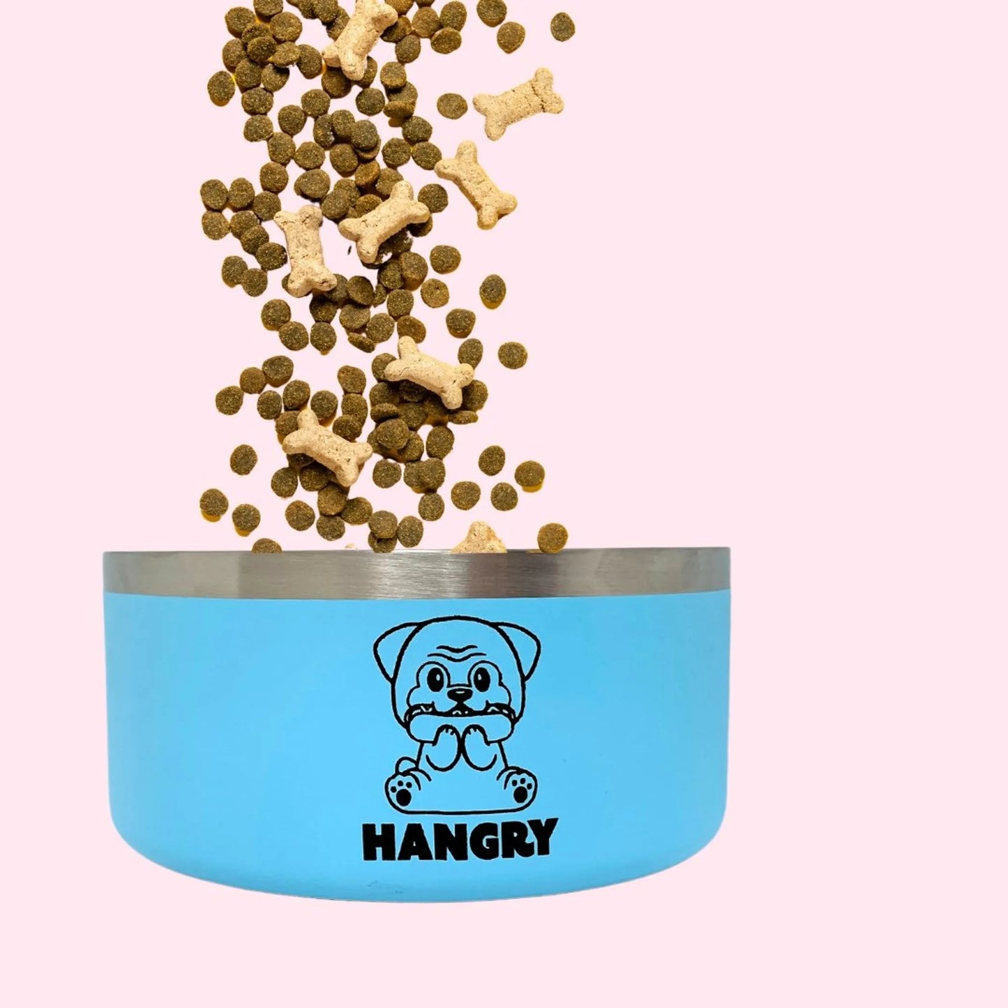 'Hangry' High-Quality Stainless Steel Dog Food Bowl