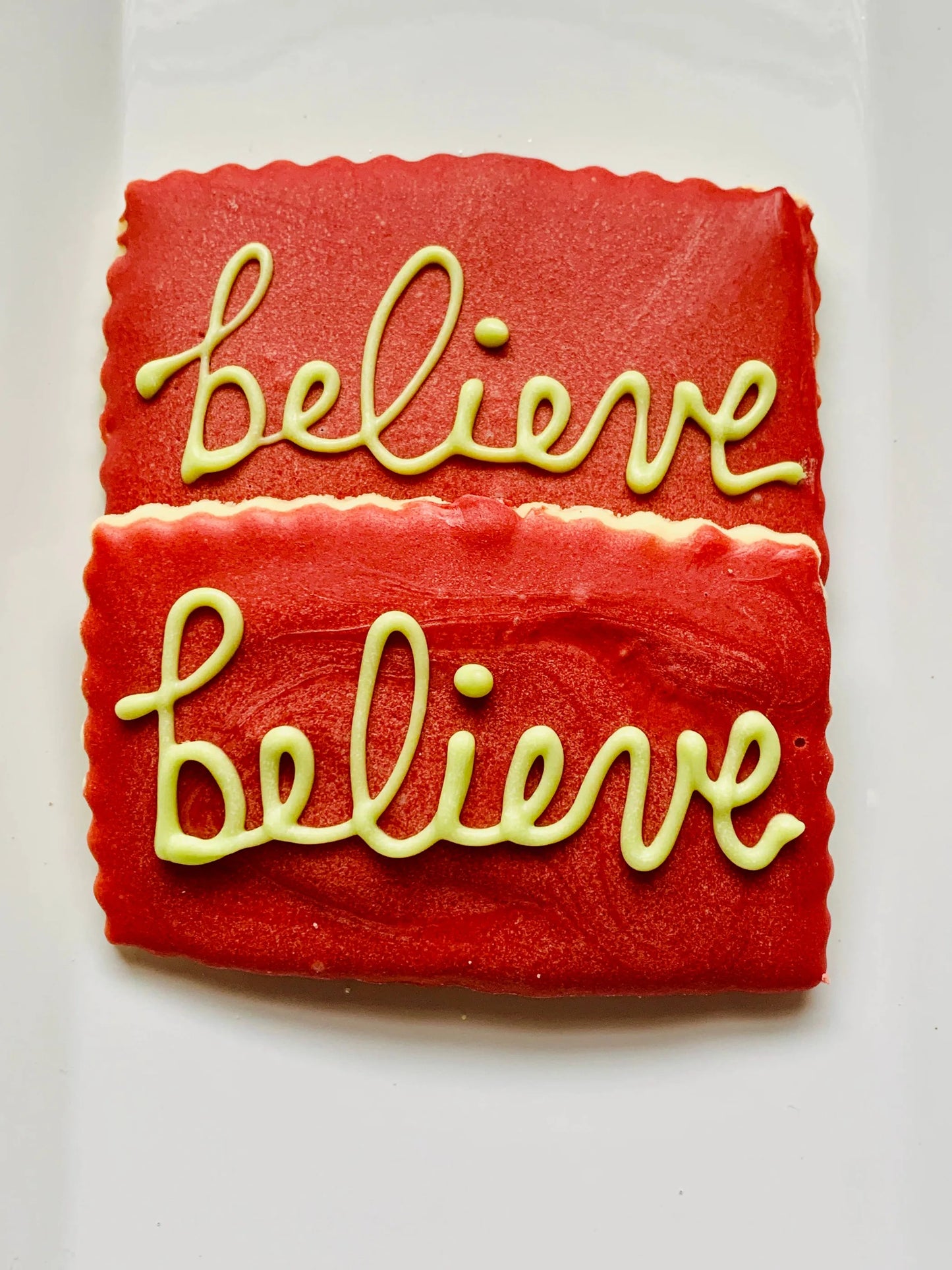 I Believe Dog Treats - Christmas-themed Shortbread Cookies