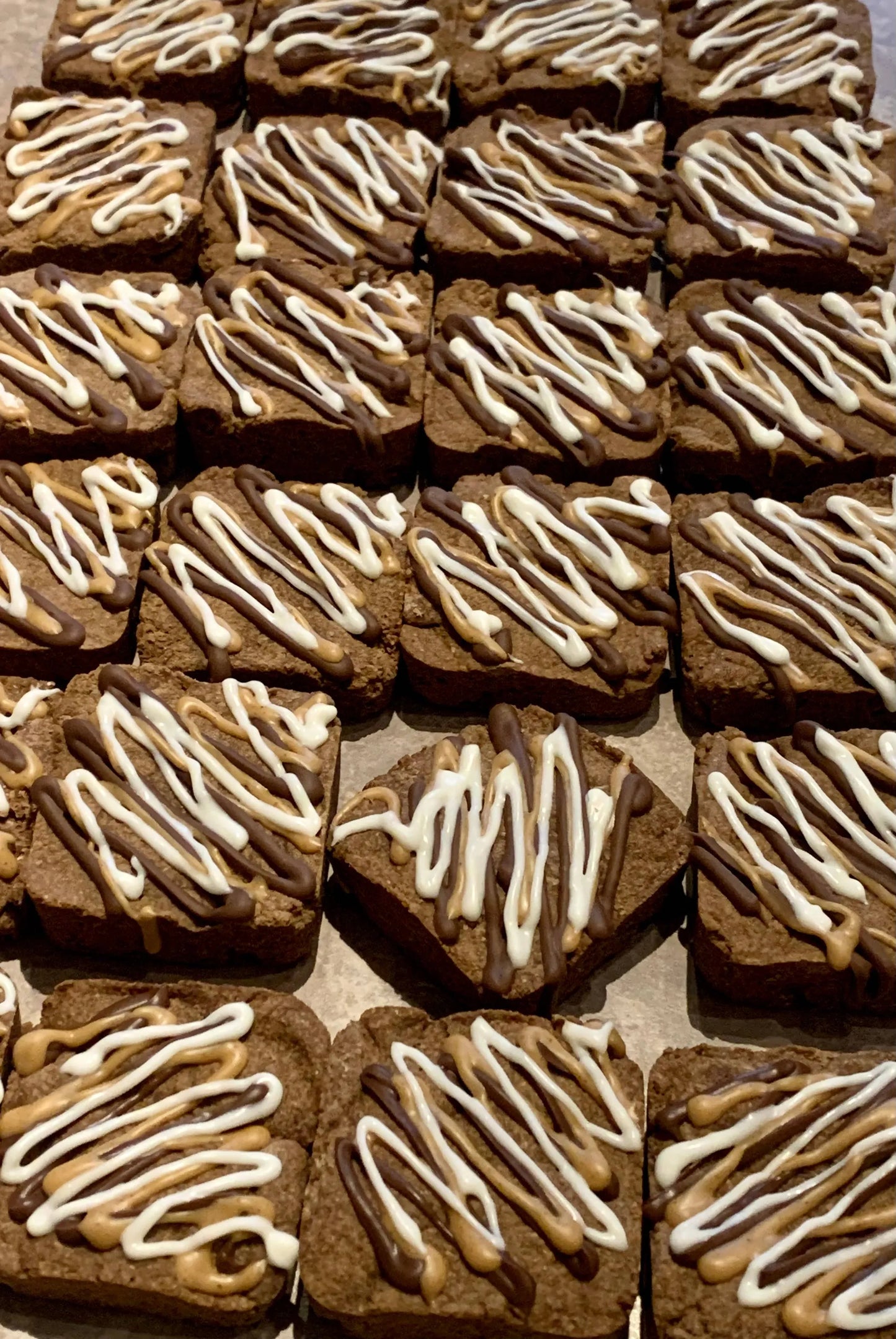 The Brookie Brownie Dog Treat - Chewy Carob Brownie Cookie with Carob Icing