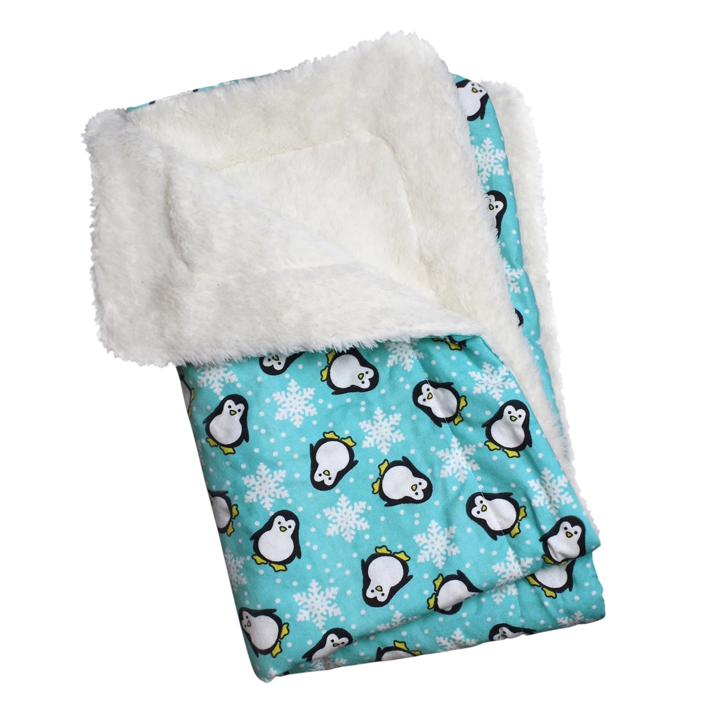 Penguins & Snowflakes Ultra-Plush Pet Blanket - Comfort & Warmth