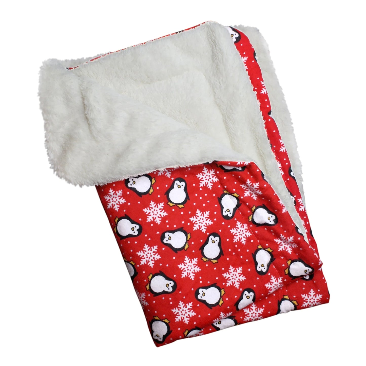 Penguins & Snowflakes Ultra-Plush Pet Blanket - Comfort & Warmth