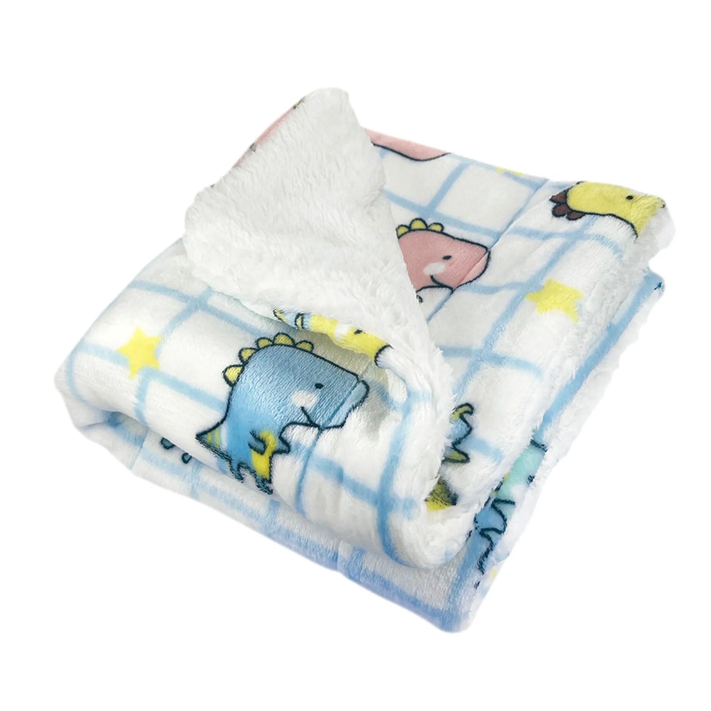 Ultra Plush Dog Blanket with Colorful Dinosaur Prints