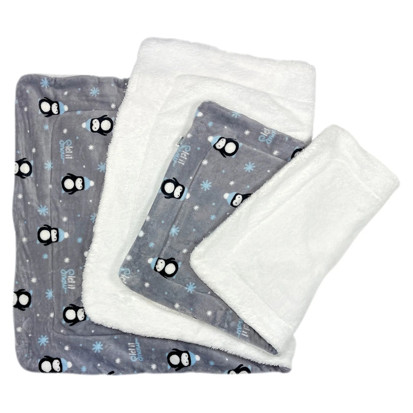 Ultra Thick Plush Dog Blanket with Penguin Prints
