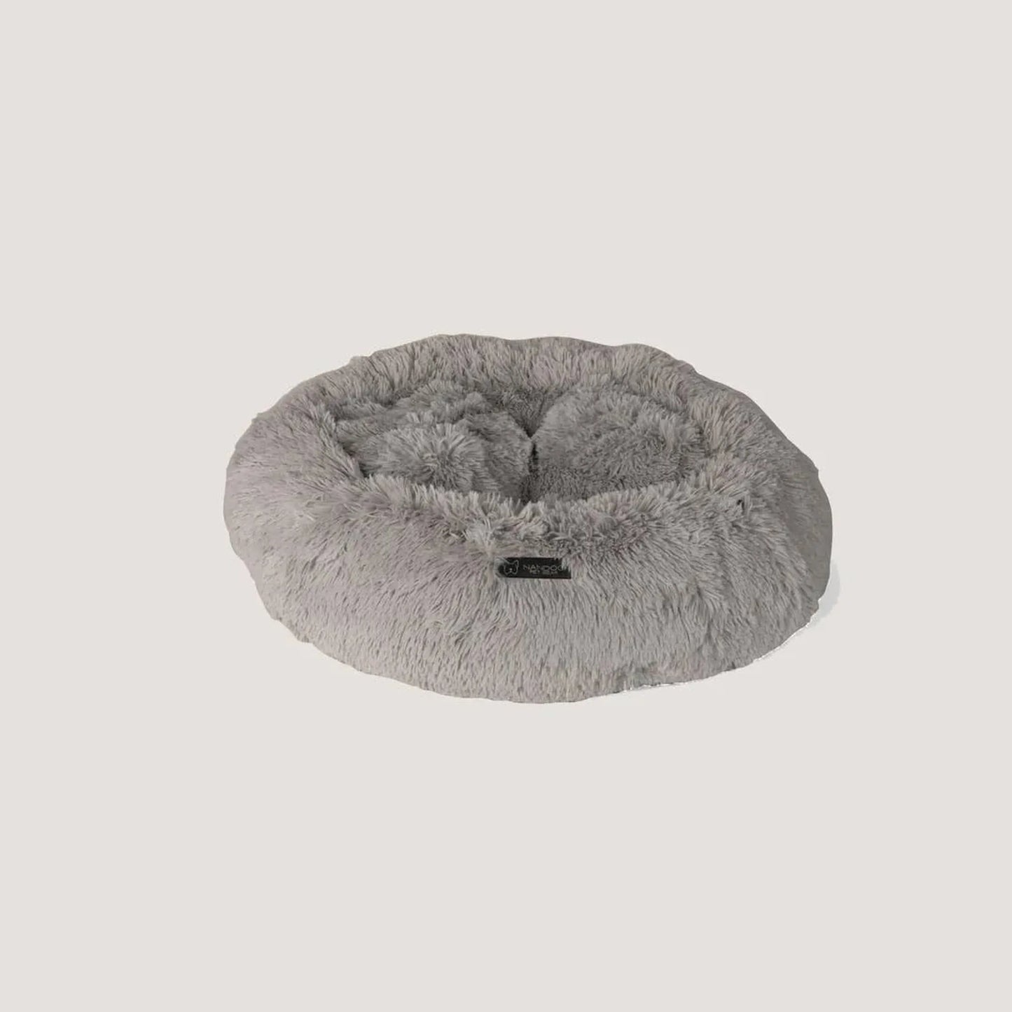 NANDOG Light Grey Calming Shaggy Bed - Comfortable Pet Bed