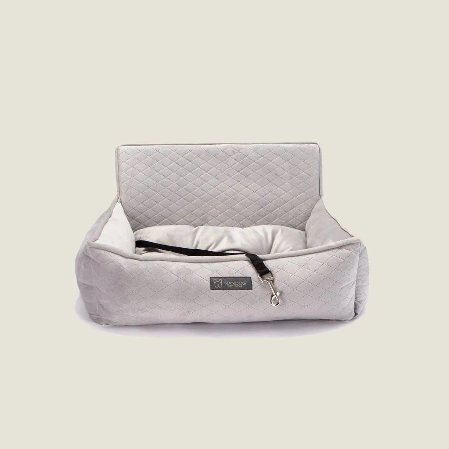Nandog Large Dog Car Seat in Light Grey - Safe and Stylish Travel Solution