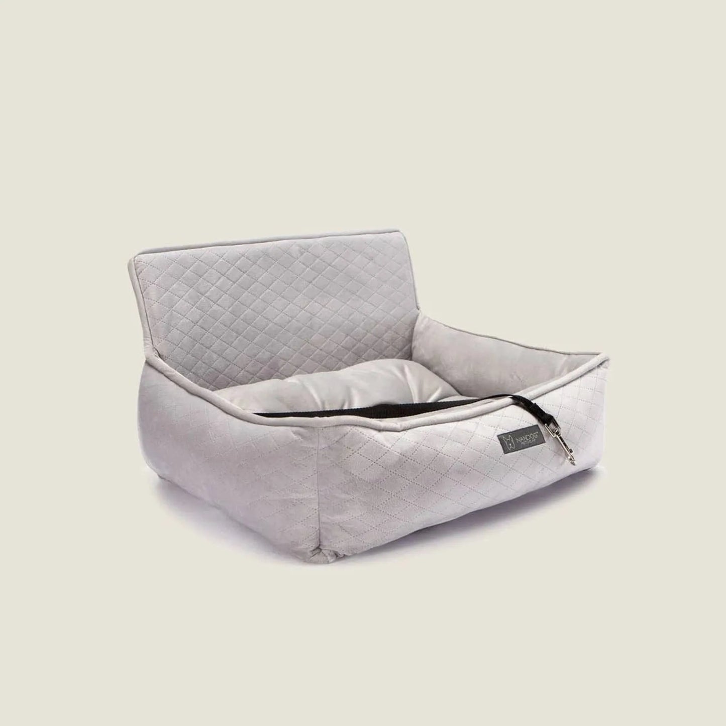 Nandog Large Dog Car Seat in Light Grey - Safe and Stylish Travel Solution