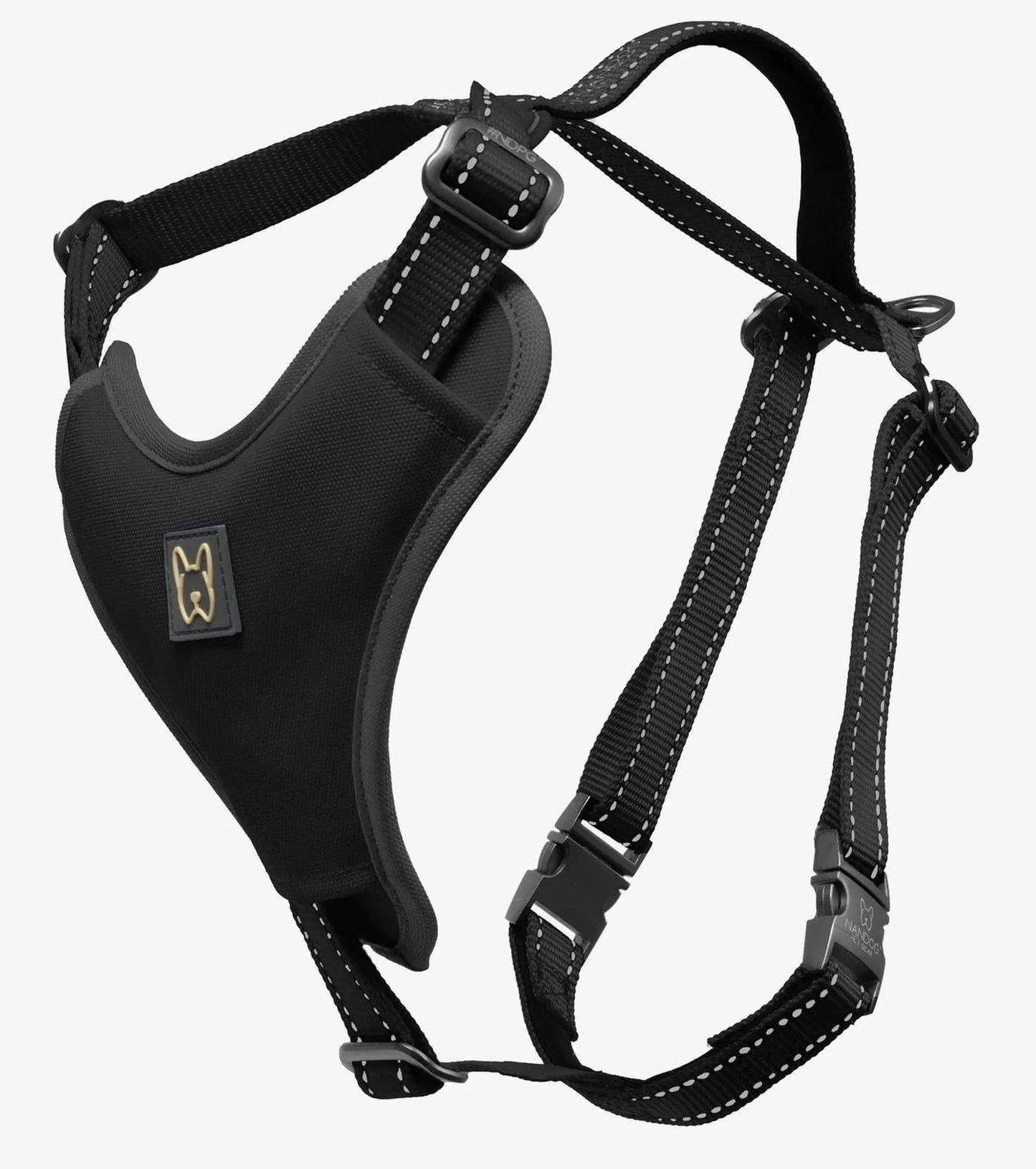 NANDOG Neoprene Sport Dog Harness in Black - Secure and Comfortable Pet Accessory