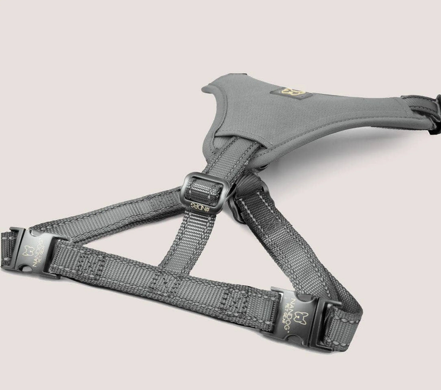 NANDOG Neoprene Sport Dog Harness in Gray - Durable and Comfortable Pet Accessory